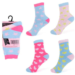 3 Pack Girls Thermal Spot Design Socks