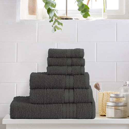 6 Piece Luxury Towel Bale Set Grey