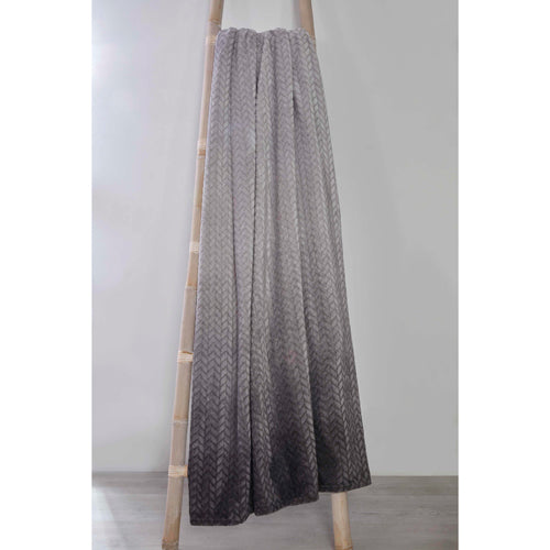 Ombre Velvet Touch Throw Grey