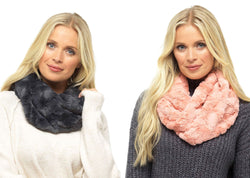 Ladies Textured Faux Fur Snoods by Foxbury