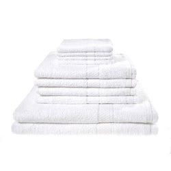 10 Piece Luxury Towel Bale Set With Ribbon White