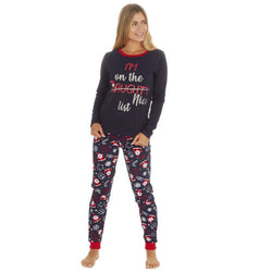 Ladies Naughty List Pyjama Set Size Small - XL