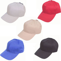 6 Panel White Baseball Cap