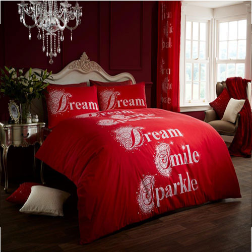 Modern Style Duvet Cover Set Red