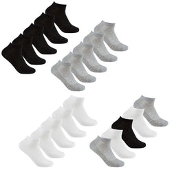 10 Pairs Mesh Insert Trainer Socks Assorted Size 4-8