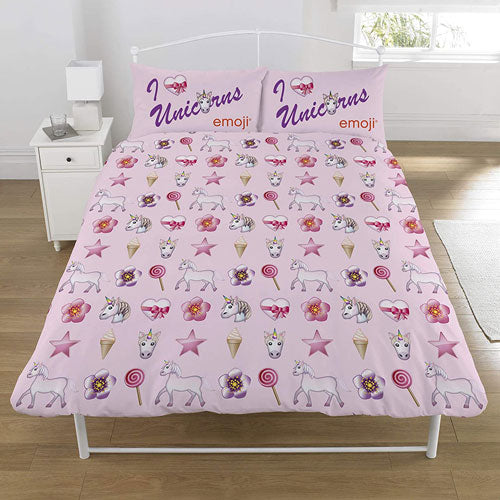 Emoji Unicorn & Mermaid Single & Double Size Duvet Set