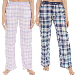 Ladies Woven Check Pants Long Size Small - XL