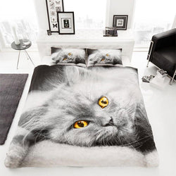 Cat Panel Reversible Duvet Set