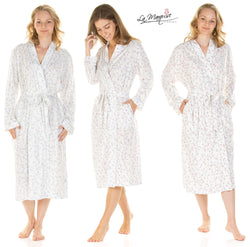 Everyday Floral Gown, Robe Wrap By La Marquise Small - 2XL