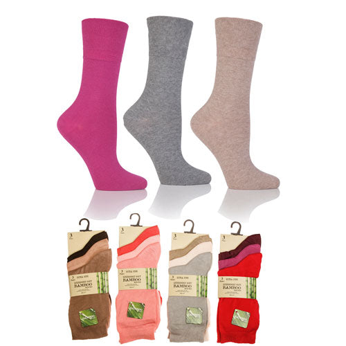 6 Pairs Ladies Bamboo Socks Size 4-8