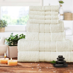 Luxurious 8 Piece Towel Bale Set Cream