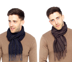 Mens Herringbone Striped Scarves by Tom Franks