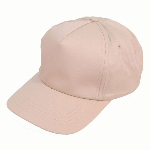 Beige 5 Panel Baseball Cap Ideal For Printing