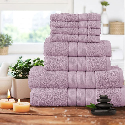 Luxurious 8 Piece Towel Bale Set Blush Pink