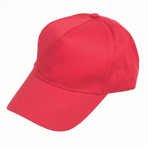 Red 5 Panel Baseball Cap Ideal For Printing