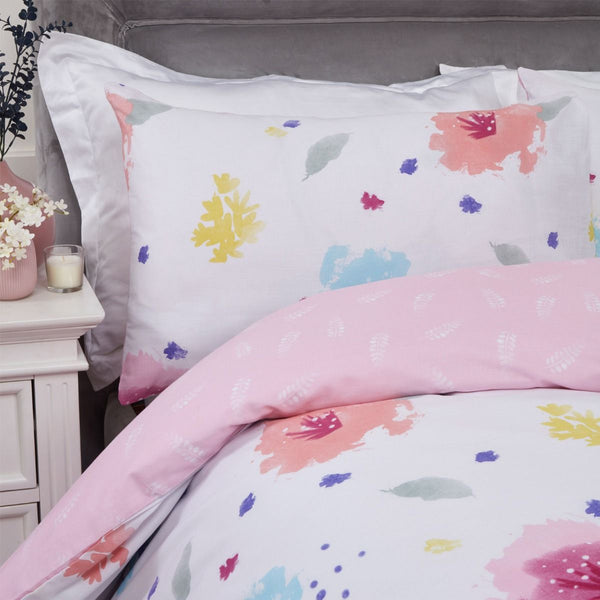 Watercolour Floral Pink Blush Duvet Set