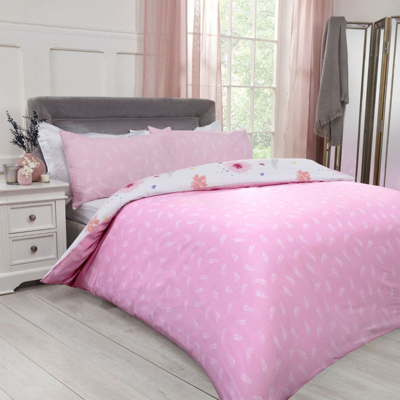 Watercolour Floral Pink Blush Duvet Set