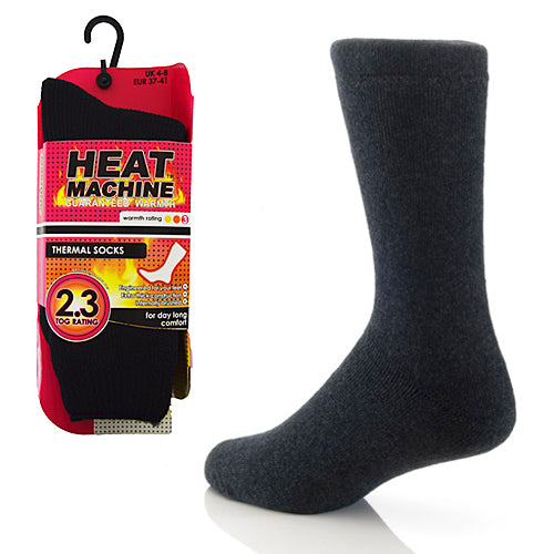 1 Pair Ladies Heat Machine Thermal Socks Size 4-8