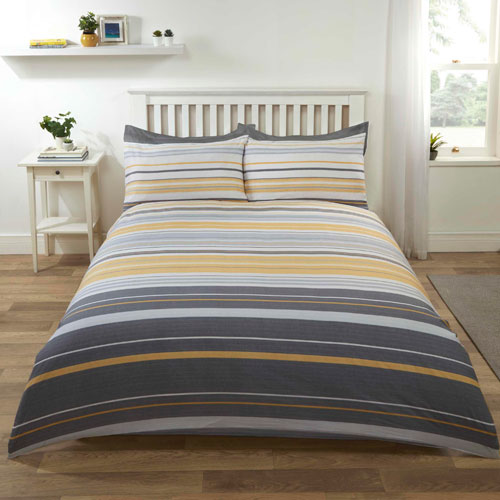 Stripe Ochre Duvet Cover Set