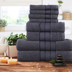 Luxurious 8 Piece Towel Bale Set Charcoal