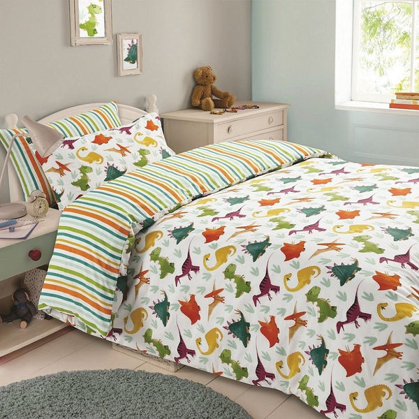 Children Dinosaur Reversible Duvet Set