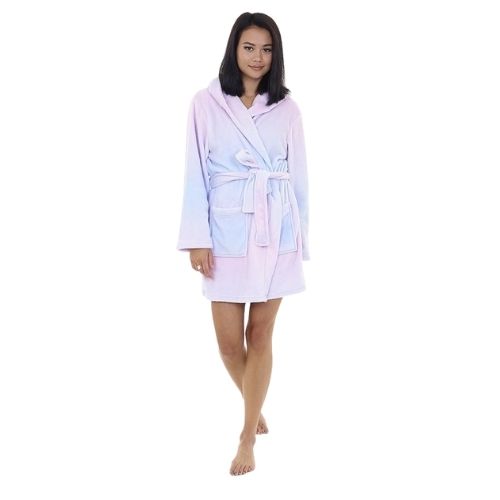 Ladies Novelty Fleece Unicorn Dressing Gown Size Small - XL