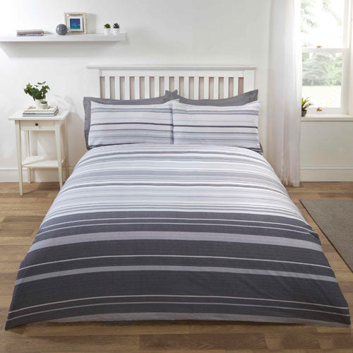 Stripe Grey Duvet Cover Set