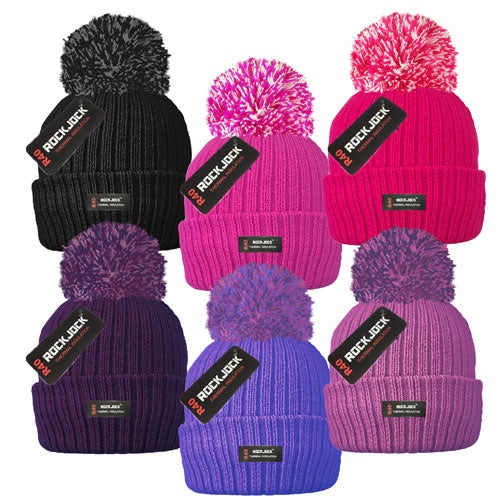 Adult Bobble Hat With Thermal Lining