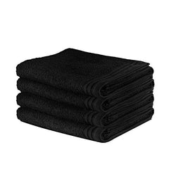 4 Pack Luxury Wilsford Cotton Bath Sheet Black