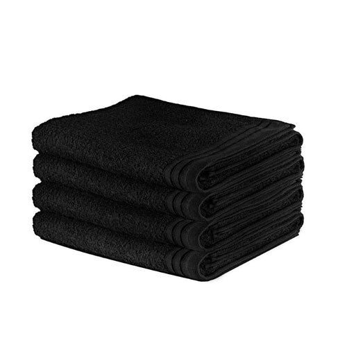 4 Pack Luxury Wilsford Cotton Bath Sheet Black