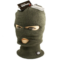 Open Face 3 Hole Khaki Balaclava