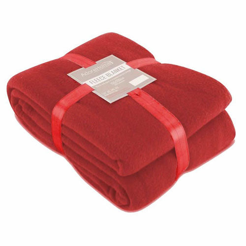 Fleece Blanket Plain Red