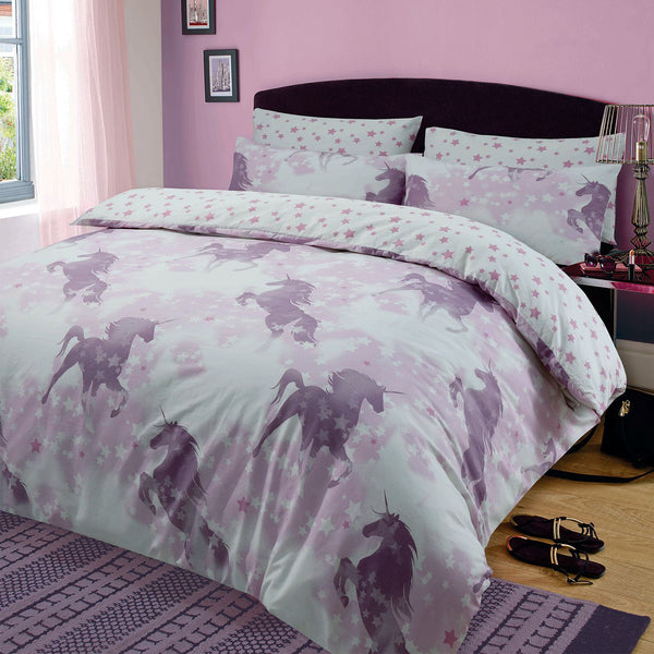 Unicorn Dreams Design Blush Pink Duvet Set