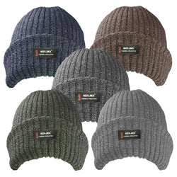 Mens Melange Thermal Hat With Lining