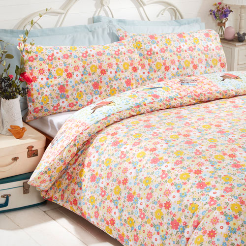 Birdie Design Print Duvet Cover Set