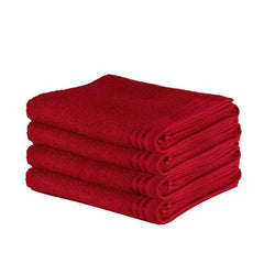 4 Pack Luxury Wilsford Cotton Bath Sheet cRed