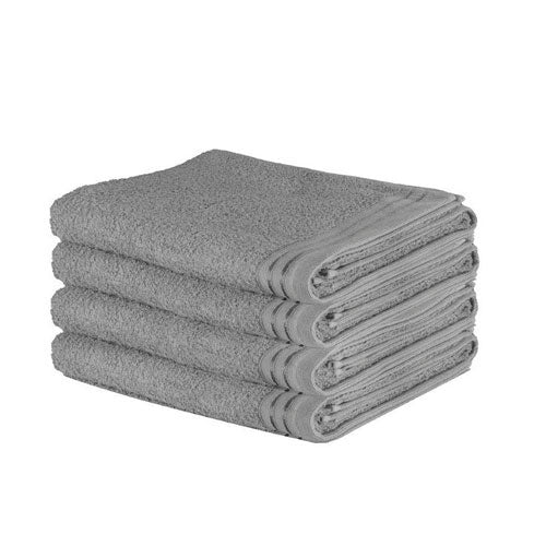 4 Pack Luxury Wilsford Cotton Bath Sheet Silver