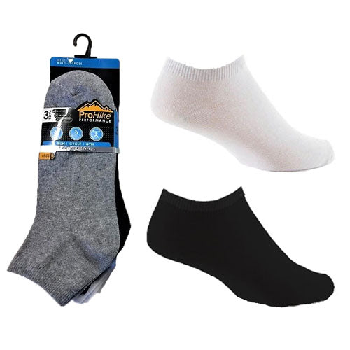 6 Pairs Mens ProHike Trainer Socks Plain Size 6-11