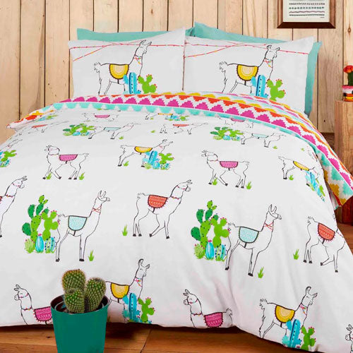 Studio Art Happy Llamas Duvet Set Reversible