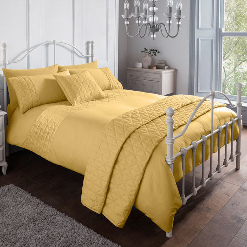 Pinsonic Cube Mustard Duvet Cover Set