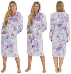 Ladies Tie Dye Gown Robe Wrap Size Small - XL