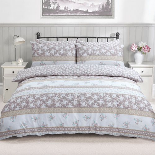 Patchwork Floral Natural Duvet Set