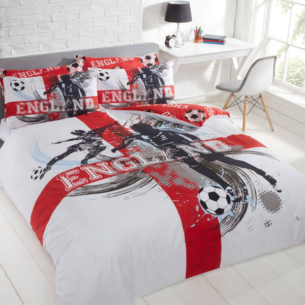 England Football Design Red Duvet Set