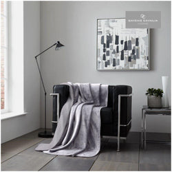 Silver Flannel Sherpa Throw 200 x 240cm