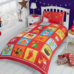 Children Christmas Advent Panel Single Duvet Set