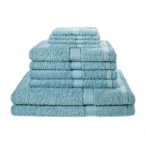 10 Piece Luxury Towel Bale Set With Ribbon Aqua