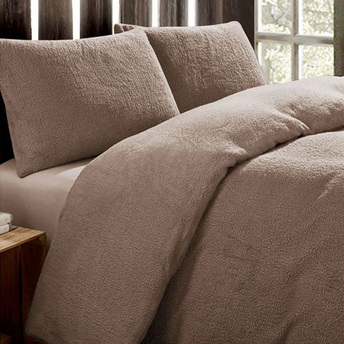 Super Soft Teddy Fleece Mink Duvet Cover Set