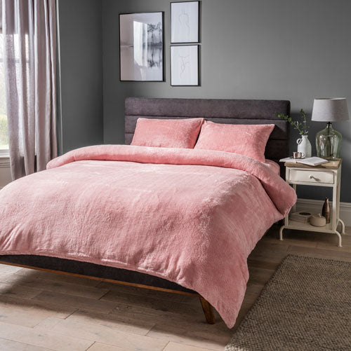 Soft & Cosy Teddy Pink Duvet Cover Set