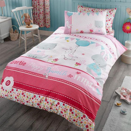 Childrens Bertie And Friends Panel Duvet Set