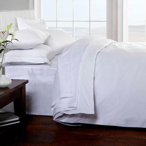 Luxury 100% Cotton Flat White Duvet Set